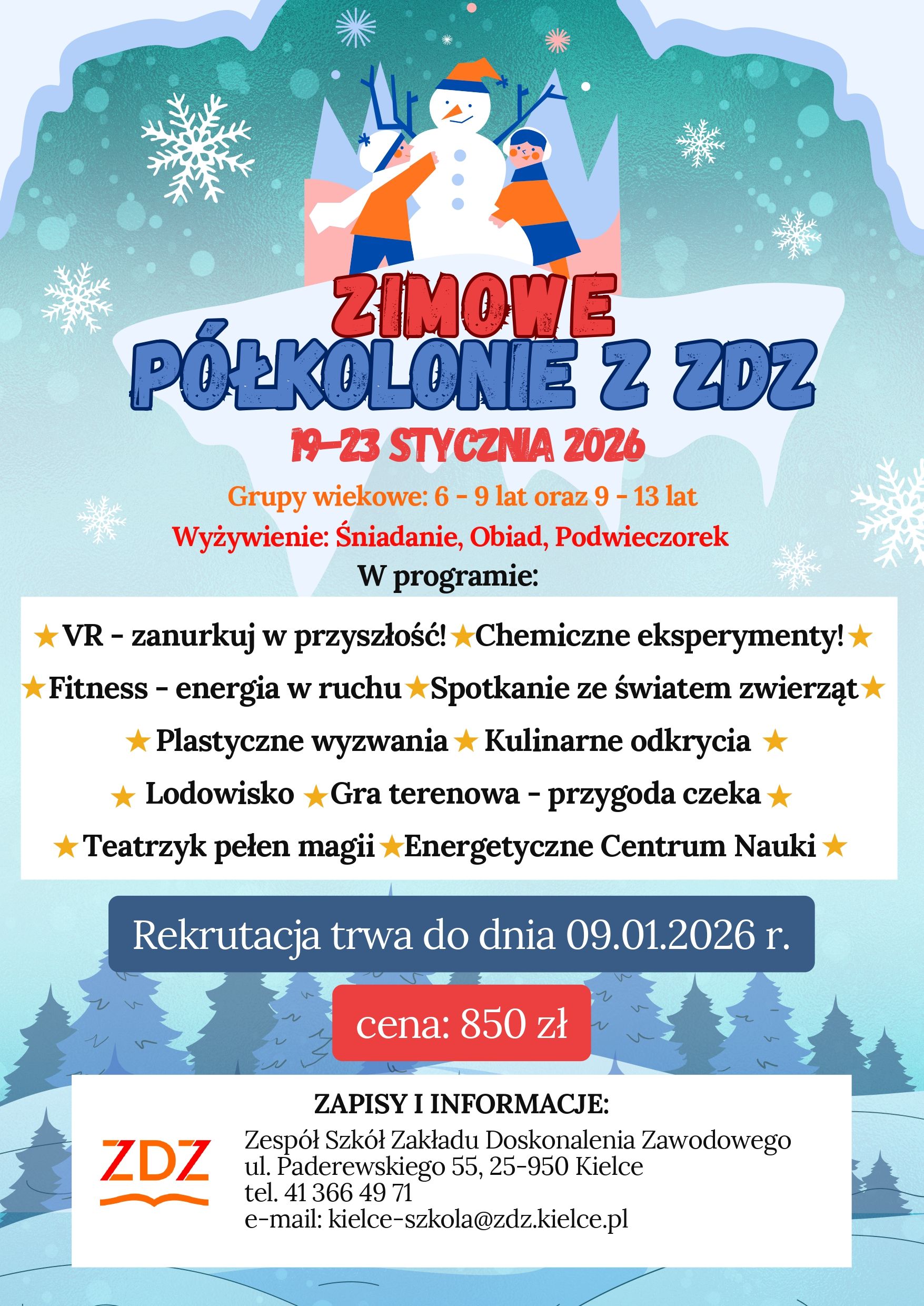 polkolonie zima 2026
